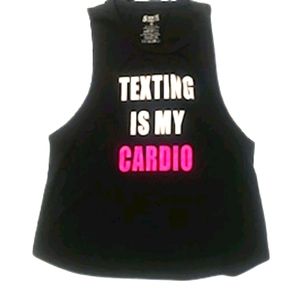Women's Workout Top Texting is my Cardio